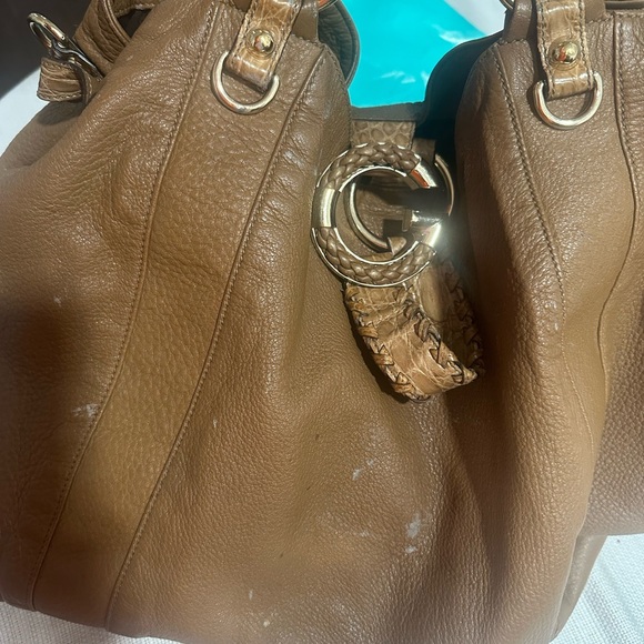 Large Brown Leather Tote Bag Gucci with signature hardware - Picture 5 of 16